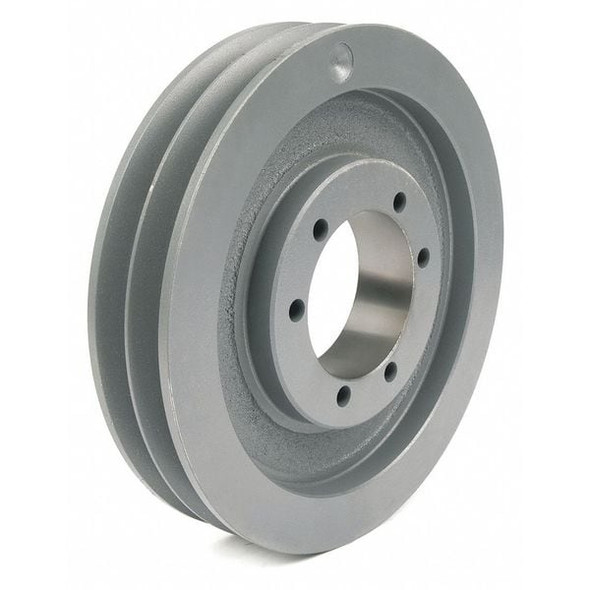 1/2 in to 2-1/2 in Quick Detachable Bushed Bore 2 Groove V-Belt Pulley 8.5 in OD