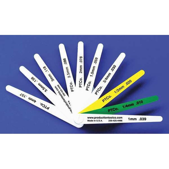 Assembly Tool Feeler Gauge,0.748 In Thick,4 In L Blade L - 1012
