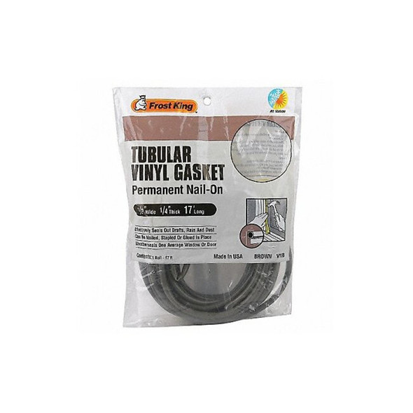 Frost King Weatherstrip,17 ft,Brown V18BH