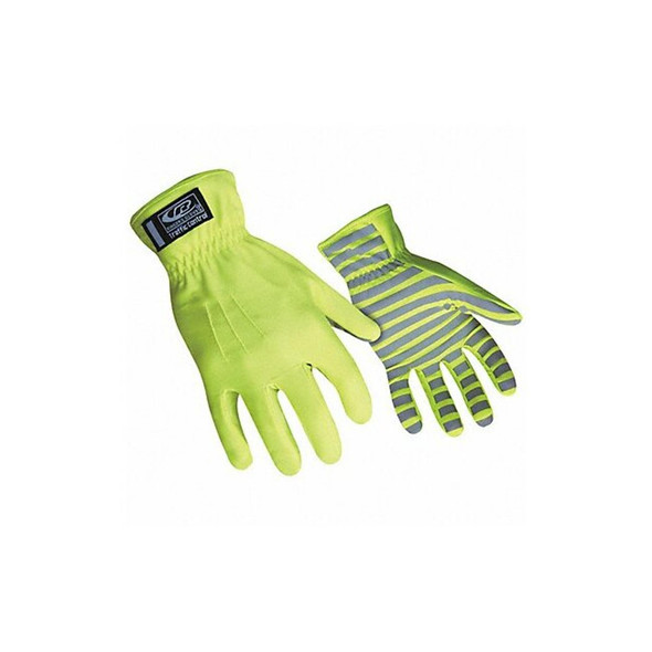 Ringers Gloves Hi-Vis Mechanics Gloves, Nylon Palm, XL, Green 307-11