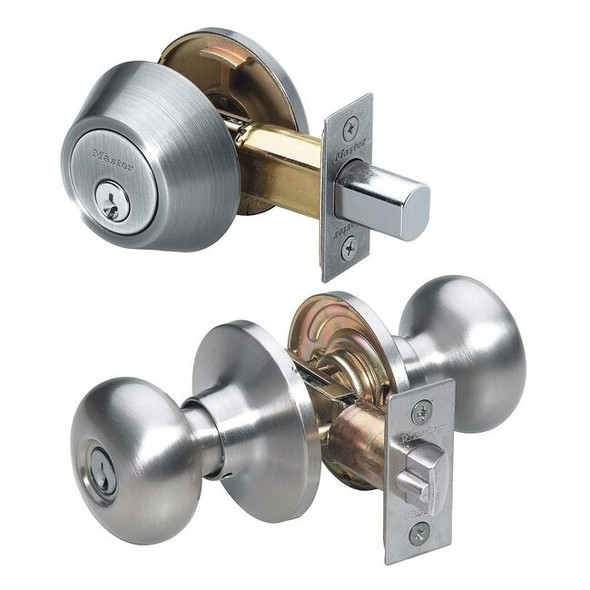 Master Lock Knob Lockset, Mechanical, Entrance, Grd. 3 BCCO0615