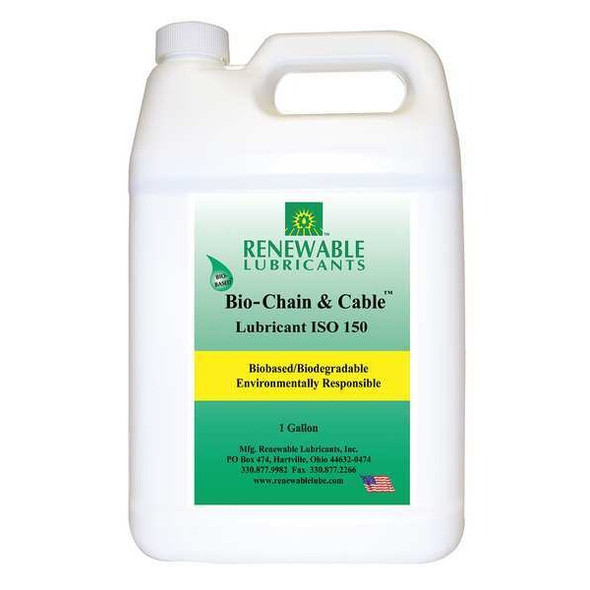 Renewable Lubricants 1 gal, Jug, Vegetable Oil, Yellow 83083