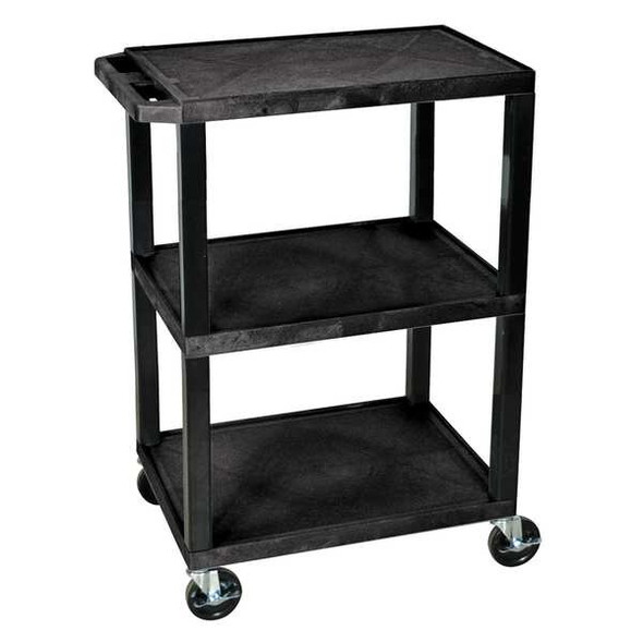 Manufacturer Varies Utility Cart,300 lb. Cap.,Resin,3 Shlvs WT34S