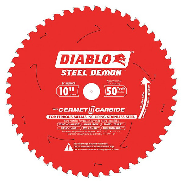 Diablo 10",50-Teeth Circular Saw Blade D1050CF