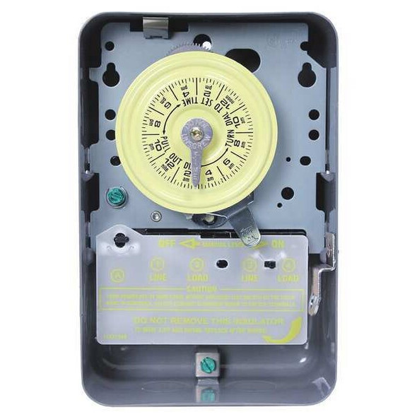 Intermatic Electromechanical Timer,24 hr,Gray,Metal T105