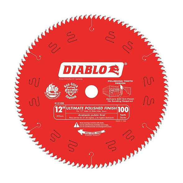 Diablo CircularSawBlade,Carbide,Dia:12" D12100X