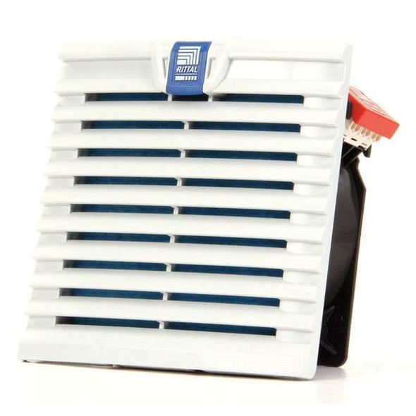 Rittal Axial Fan, Square, 115V AC, 1 Phase, PBT Plastic, 5 13/16 in W. 3238110