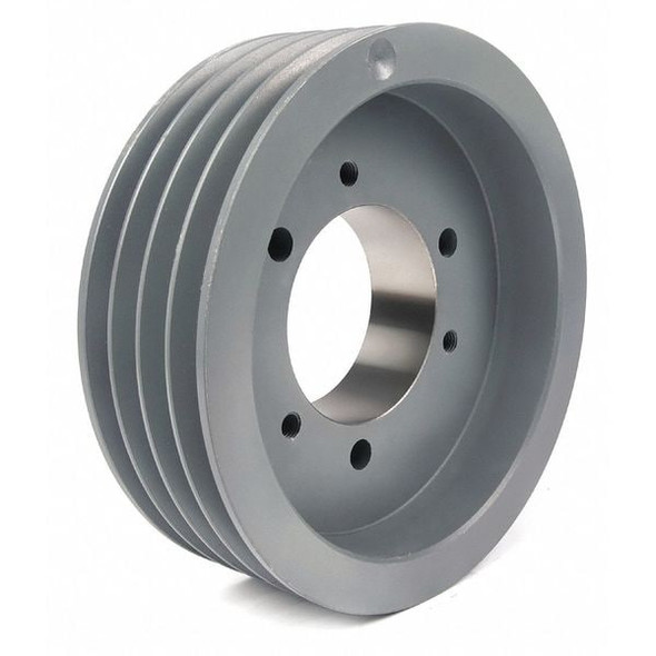 1/2 in to 2-1/2 in Quick Detachable Bushed Bore 4 Groove V-Belt Pulley 6.5 in OD