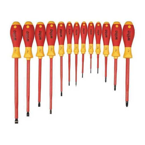 Wiha InsulatedScrewdriverSet,Metric,13pcs 32094