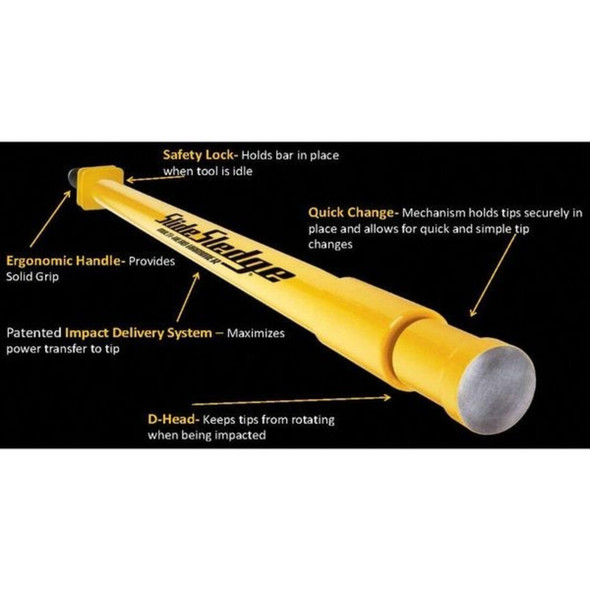 Slide Sledge Slide Hammer Sledge, 21 lb., 46", w- 6 Tips 211403