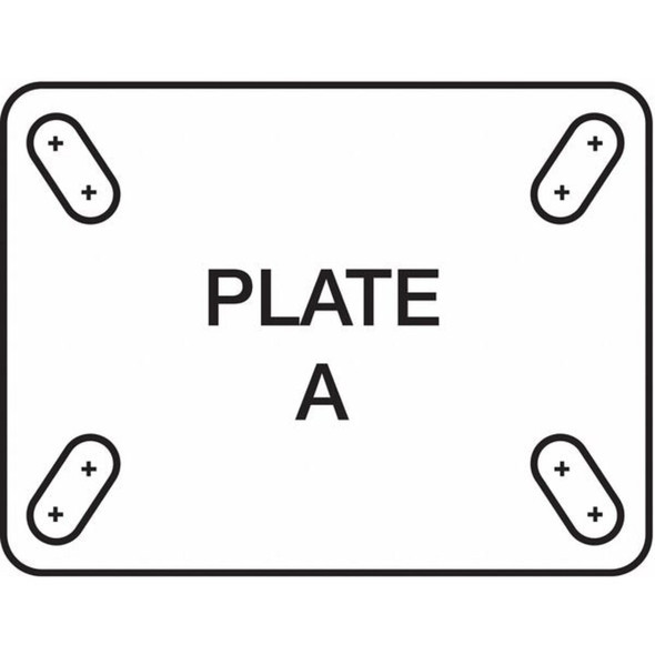 Manufacturer Varies Plate Caster,Rigid,Poly,6 in.,1600 lb.,A TFH150PT15T24