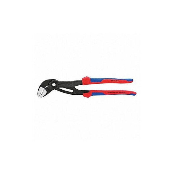 Knipex 12 in V-Jaw Water Pump Plier Serrated, Bi-Material Grip 87 02 300 SBA