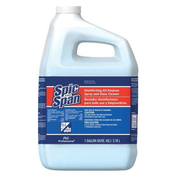 Liquid Glass Cleaner, 1 gal., Clear, Blue, Unscented, Jug, 3 PK