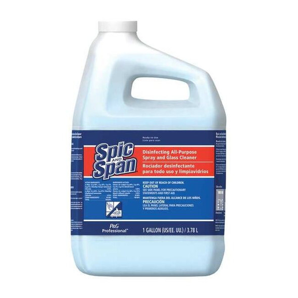 Liquid Glass Cleaner, 1 gal., Clear, Blue, Unscented, Jug, 3 PK