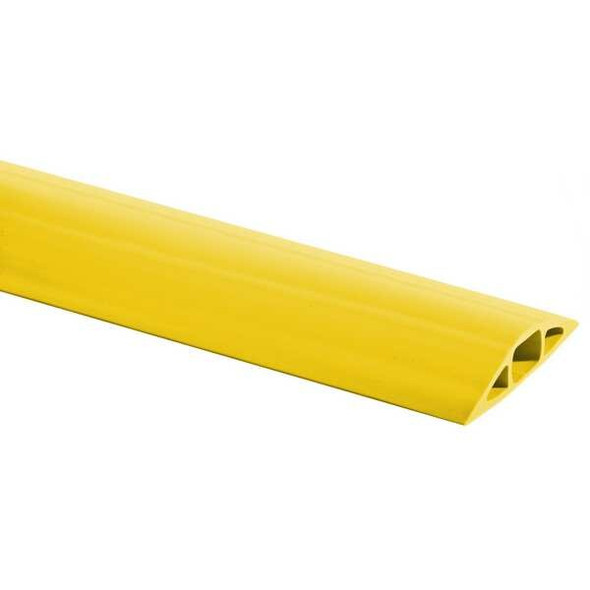 Cable Protector, 3/4 in H, 5 ft L, 3 in W, 1 Channel, PVC, Yellow