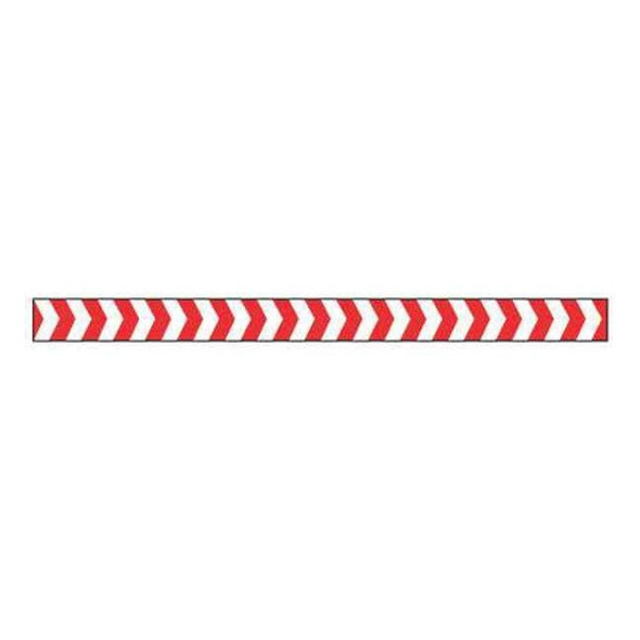 Barricade Tape, No Legend, Red/White, 2 in Wide x 180 ft Length, Vinyl, 4 mil