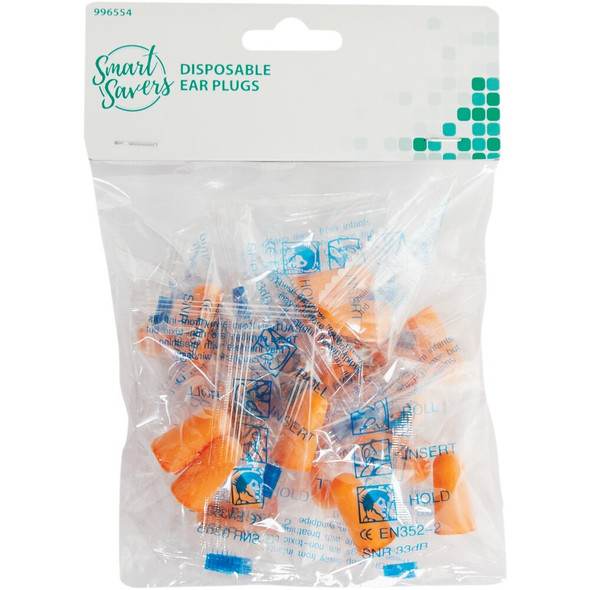 Smart Savers Foam Disposable Ear Plugs (10-Pair) 233113 Pack of 12 996554