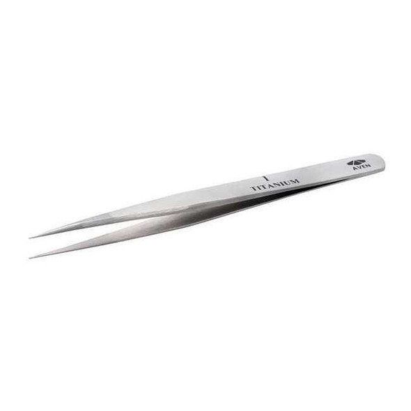 Aven Precision Tweezer, Titanium, 4-1/2 In 18043TT