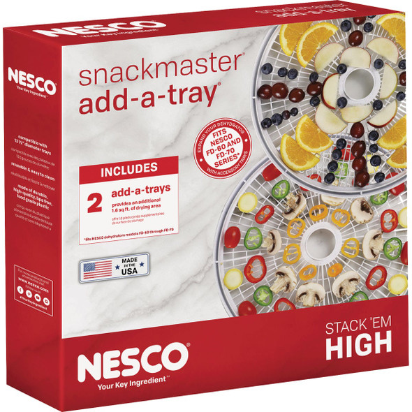 Nesco Snackmaster Add-A-Trays for 60 & 70 Series Dehydrators (2 Count) LT-2SG 610316
