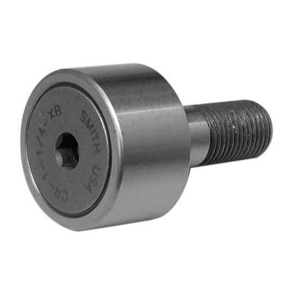 Open Cam Follower, Flat Stud, Alloy Steel, 7/8 in Dia, 1/2 in Wd
