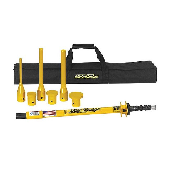 Slide Sledge Slide Hammer Sledge, 9 lb., 30", w/ 6 Tips 211105