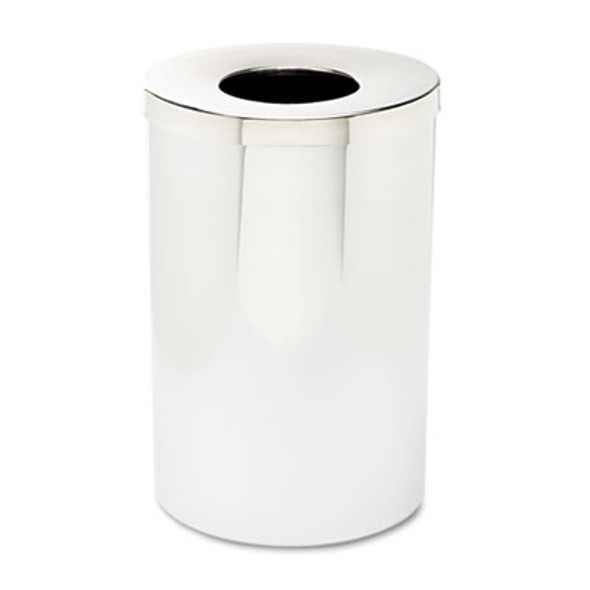 Safco® Reflections Receptacles, 35 gal, Steel, Chrome 9695 Safco® Reflections Receptacles, 35 gal, Steel, Chrome 9695