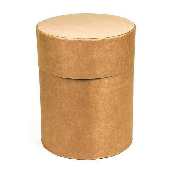 Open Head Transport Drum, Fiber, 16.5 gal, Unlined, Brown