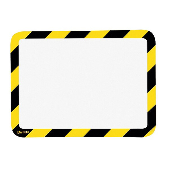 Tarifold Sign Holder, Yellow/Black, Magnetic, PK2 P194944
