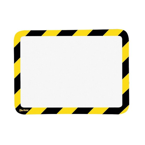 Tarifold Sign Holder, Yellow/Black, Magnetic, PK2 P194944