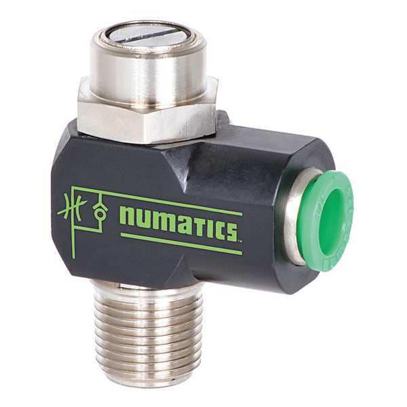 Numatics Swivel,3/8In NPT,3/8In Push In 3FPRN12
