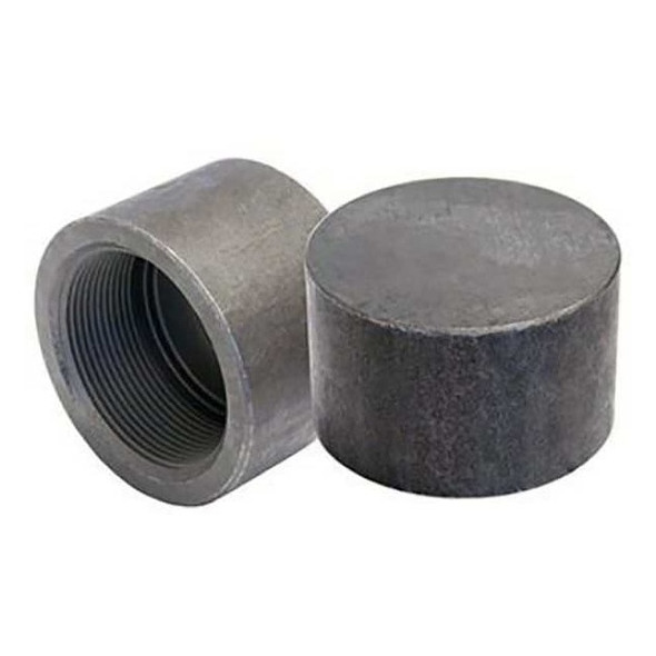 Anvil Cap Cap, 1/4" Pipe, Threaded, Black Forged Steel, Class 3000 0361188204