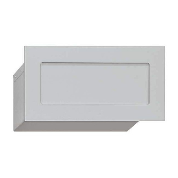 Drop Box, Aluminum, Powder Coated, 1 Doors, Recessed, Assembled