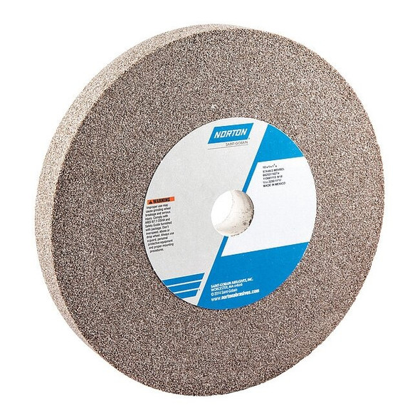 Norton Abrasives Grinding Wheel,10 in. Dia,AO,46 G,Brown 66253116274