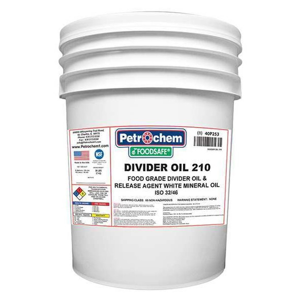 Petrochem Divider Oil, Food Grade, 5 Gal. FOODSAFE DIVIDER OIL 210-005