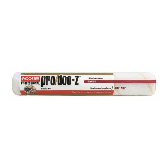 Wooster 14" Paint Roller Cover, 3/8" Nap, Woven Fabric RR642-14