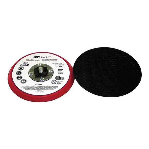 3m Low Pro Hook/Loop Disc Backup Pd,5in Dia 20352
