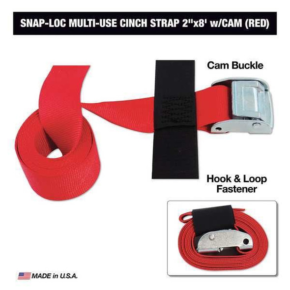 Snap-Loc Logistic Cam Buckle Strap,8 ft.,1000 lb. SLTC208CR