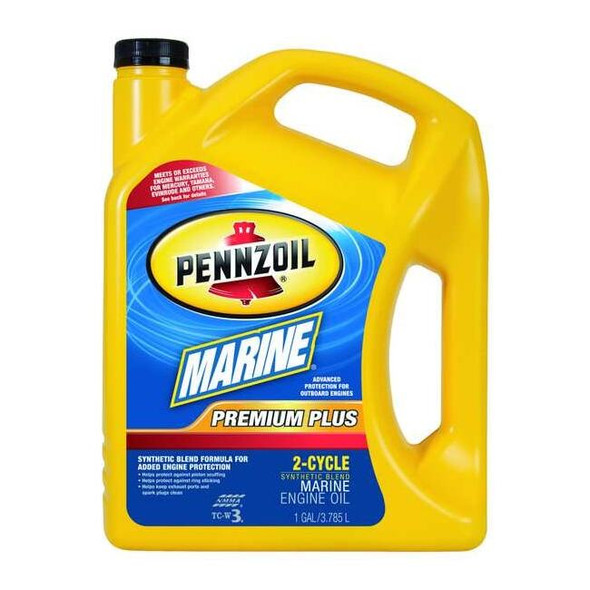 2-Cycle Synthetic Blend Marine Motor Oil, Prem Plus, TC-W3, 1 Gal.