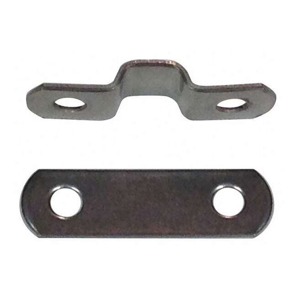 Dixie Line Clamps Tube Clamp,Two-Hole w/Backplate,SS,PK25 402
