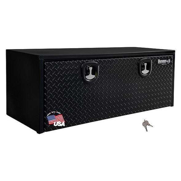 18x18x48 Inch Black Steel Underbody Truck Box With Aluminum Door