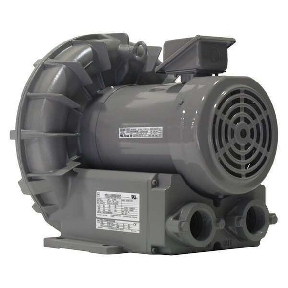 Regenerative Blower, 2.7 hp, 84.7 in wc Max Op Pressure, 83 in wc Max Vacuum