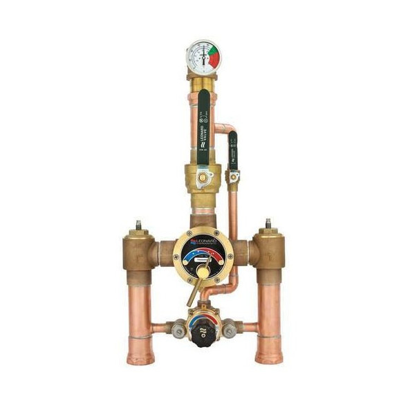 TM-2020B-LF-DT-RF Thermostatic Mixing Valve, 145 gpm, Lead Free Bronze
