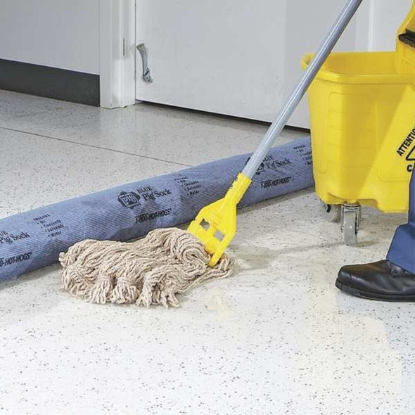 Pig Sorbent Sock, 32 gal, 5 in x 10 ft, Universal, Blue, 4 PK PIG217