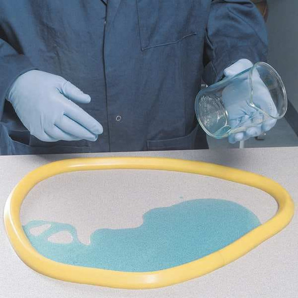 Pig SpillBlocker Tabletop Dike,Yellow,1 In PLR229