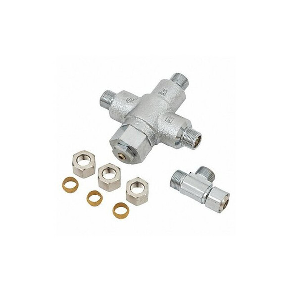 Acorn Controls Tempering Valve,Brass,3-1/4"H,3/8" Inlet ST70CP-38-BCT Acorn Controls Tempering Valve,Brass,3-1/4"H,3/8" Inlet ST70CP-38-BCT