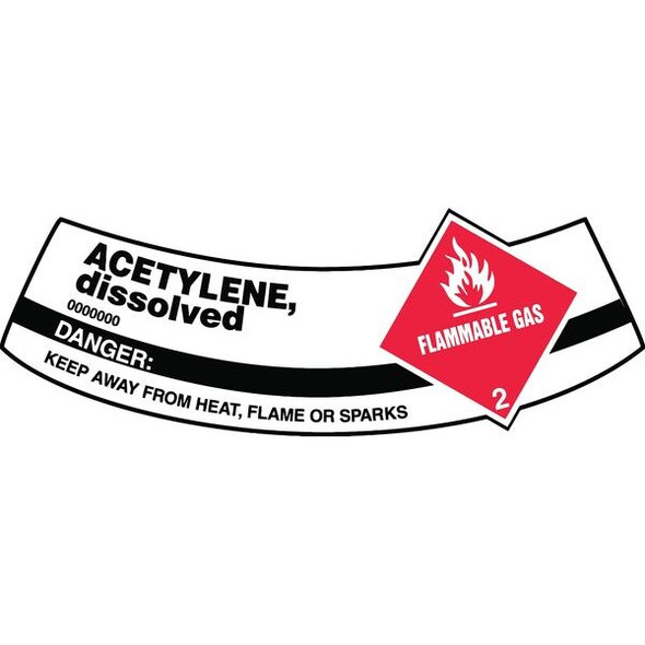 Accuform Cylinder Label,2 inx5 1/4 in,Vinyl MCSLACR Accuform Cylinder Label,2 inx5 1/4 in,Vinyl MCSLACR