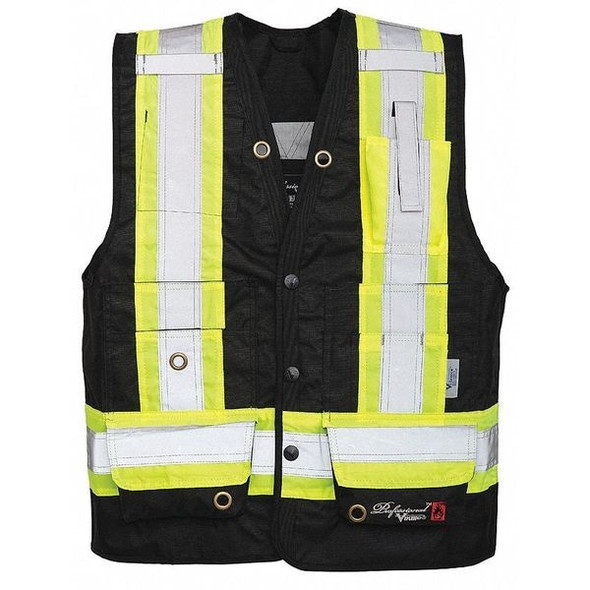 Viking Flame-Resistant Vest,Black,L 3995FR-L