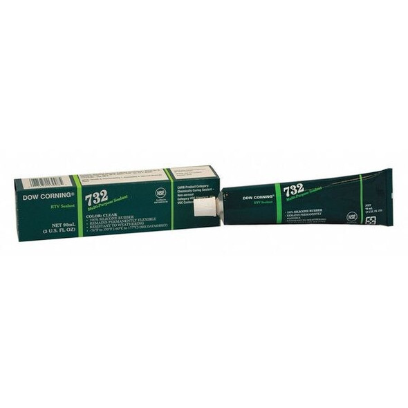 Dowsil Silicone Sealant,Clear,732 3138356
