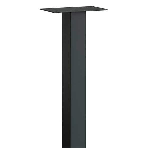 Pedestal, Black, Powder Coated, In Ground, Mail Chest