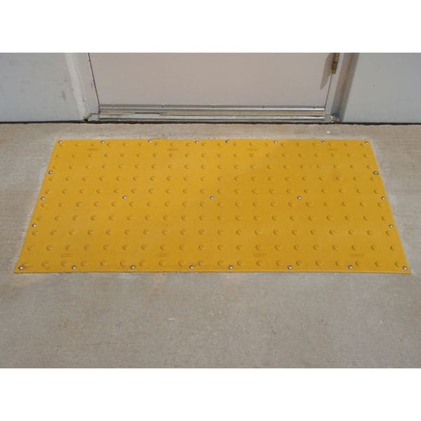 Tuftile ADA Warning Pad Polymer Yellow, 2 ft W x 5 ft L, 7/16 in Thick TT2460-SA-YEL-1